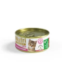 Nutri Feline 85Gr Yavru Tavuk Etli Ton Balıklı Tahılsız 32Adet Kitten Yaş Kedi Maması thumbnail 4