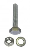 PASLANMAZ METRİK 6 KROM 25MM CİVATA+SOMUN+PUL - 4