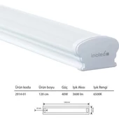 İNOLED 40W LED ETANJ ARMATÜR IP65 6500K 120CM - 1