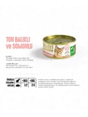 Nutri Feline 85Gr Ton Balıklı Somonlu Tahılsız 12Adet Yaş Kedi Maması - 3