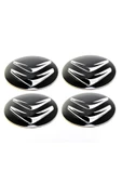 CITROEN Jant Göbek Arması Siyah Yapıştırma 4 Adet 56mm - 1
