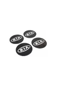 KIA Jant Göbek Arması Yapıştırma Siyah 56mm 4 Adet - 1