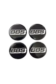 BBS Jant Göbek Arması Siyah Yapıştırma 56mm 4 Adet - 1