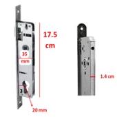 Dar Kilit Standart PVC Ahşap Kapı Gömme Kilit Gövde Kilidi Gövdesi Silindirli Barelli Yale 20 mm - 3