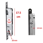 Makaralı Dar Kilit Kapı PVC Ahşap Kapı Gömme Kilit Gövde Kilidi Gövdesi Silindirli Yale 20 mm - 2