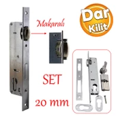 Makaralı Dar Kilit Kapı PVC Ahşap Kapı Gömme Kilit Gövde Kilidi Gövdesi Silindirli Yale 20 mm - 1