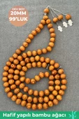 Dev Boy 99'luk 20 MM Dekoratif Amaçlı Bambu Ağacı Tesbih - 1