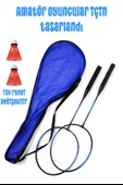 5'li Çantalı Set Badminton Raketi Seti 2 Raket + 2 Top + Çanta Amatör Çocuk-Genç Raket Top Seti 500 - 3