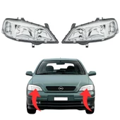 Opel Astra G Sağ (Yolcu) Ve Sol (Şoför) Far 98/04 Beyaz 1216156-1216157 thumbnail 1