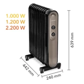 Trotec TRH 24 E Yağlı Radyatör 2200 W 11 Dilim - 1
