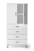 Buket 4 Çekmeceli Raflı Kapaklı Şifonyer 61x44x128 Demonte - 2
