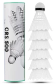 6 Adet Badminton Topu Semi-Pro Dengeli Hız Başlangıç Kutulu Mantar Kafa Deluxe Top Seti Beyaz 620 - 1