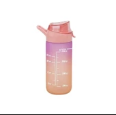 500 ml  Cam Motivasyon Matarası  Suluk Su Sişesi - 1