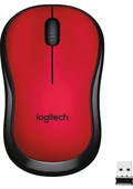 Logitech M220 Sessiz Kompakt Kablosuz Mouse - Kırmızı - 1