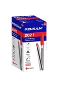 Tükenmez Kalem Üçgen Gövdeli Şeffaf Kırmızı 50 Li 2021 - 50'li Paket - 1