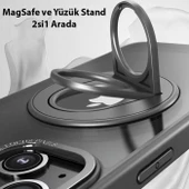 Zhltools iPhone 14 Plus İçin Magsafe Uyumlu Yüzük Standlı Manyetik Silikon Kılıf thumbnail 4