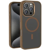 Apple iPhone 16 Pro Max Kılıf Magsafe Şarj Özellikli Parlak Kamera Çerçeveli Redclick Kost Kapak thumbnail 1