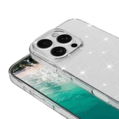 Apple iPhone 16 Pro Kılıf Magsafe Şarj Özellikli Parlayan Simli Şeffaf Redclick Redos Kapak thumbnail 3