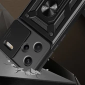 Xiaomi Redmi Note 13 Pro Plus 5G Kılıf Magnetik Standlı Kamera Korumalı Redclick Sürgülü Vega Kapak thumbnail 3