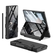 ​Galaxy Z Fold 6 Kılıf Kamera Korumalı Kartlıklı Kalem Bölmeli Redclick Kıpta Marble Drago Kılıf thumbnail 1