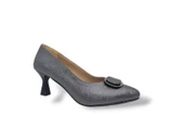 Zerhan 0072 Kadın Platin Tokalı Alçak Topuklu Ayakkabı thumbnail 5