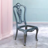 Begonya Sandalye Sert Plastik Gümüş Koltuk Bahçe Balkon Mutfak Yemek Masası Sandalyesi thumbnail 8