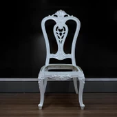 Begonya Sandalye Sert Plastik Beyaz Koltuk Bahçe Balkon Mutfak Yemek Masası Sandalyesi thumbnail 6