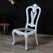 Begonya Sandalye Sert Plastik Beyaz Koltuk Bahçe Balkon Mutfak Yemek Masası Sandalyesi thumbnail 8