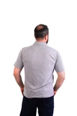 ESERIS - Polo Yaka Kısa Kol Lakost - Gri - Cepli - 2