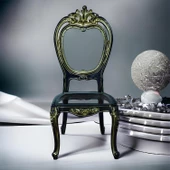 Bella Sandalye Sert Plastik Siyah Gold Koltuk Bahçe Balkon Mutfak Yemek Masası Sandalyesi thumbnail 6