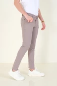 Erkek 5 Cep Slim Fit Kot Pantolon Gri - 3