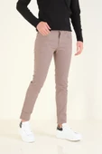 Erkek 5 Cep Slim Fit Kot Pantolon Vizon - 4