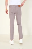 Erkek 5 Cep Slim Fit Kot Pantolon Gri - 4