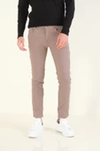 Erkek 5 Cep Slim Fit Kot Pantolon Vizon - 5