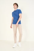 Erkek 5 Cep Slim Fit Kot Pantolon Bej - 1