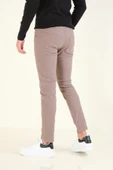Erkek 5 Cep Slim Fit Kot Pantolon Vizon - 6