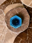 El Yapımı Turkuaz Mavi Vitrifiye - 4