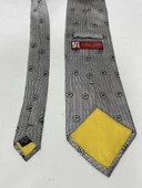 El Yapımı Desenli Gri İpek Kravat K14 - 4