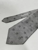 El Yapımı Desenli Gri İpek Kravat K14 - 3