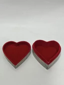 Sedef Kaplama Kalp Model Kadife Hediye Kutusu (Büyük-Model 2) - 5