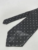 El Yapımı Desenli Gri İpek Kravat K16 - 3