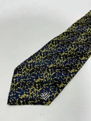 El Yapımı Desenli Mavi Sarı İpek Kravat K26 - 6