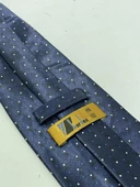 El Yapımı Desenli Lacivert İpek Kravat K22 - 5