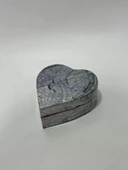 Sedef Kaplama Kalp Model Kadife Hediye Kutusu (Orta-Model 1) - 2