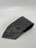 El Yapımı Desenli Gri İpek Kravat K16 - 2