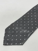 El Yapımı Desenli Gri İpek Kravat K16 - 6