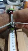 Paracord bileklik (Yeşil, beyazi siyah, bordo karışımı) - 5