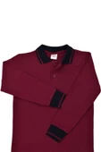 Kolej Polo Yaka Bordo Sweatshirt Ytg OGRTL1453 - 4