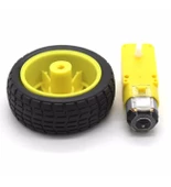 Robot Tekerleği ve DC Motor Seti ,Motor ve Tekerlek Seti thumbnail 3