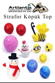 Strofor Köpük Top 2cm 3cm 4cm 5cm 6cm 8cm 10cm 24 Adet Yuvarlak Strafor Top Küre Okul Deney Köpük Toplar - 3